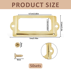50Pcs Rectangle Iron Label Frame&nbsp;FIND-FH0018-09G
