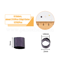 12702Pcs 6 Colors Halloween Theme Plastic Tube Beads&nbsp;FIND-DC0006-28A