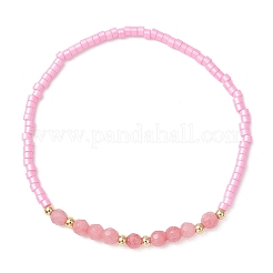 Glass Seed Bead & Dyed Natural White Jade Beads Bracelets for Women&nbsp;BJEW-MZ00311-02