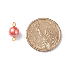 Glass Imitation Pearl Connector Charms&nbsp;PALLOY-JF01881-04