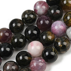 Natural Multicolor Tourmaline Beads Strands&nbsp;G-F824-A01-10mm