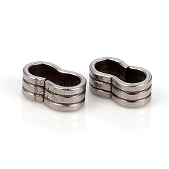Tarnish Resistant 201 Stainless Steel Slide Charms/Slider Beads&nbsp;STAS-L244-08B-P