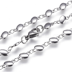 Non-Tarnish 304 Stainless Steel Chain Necklaces&nbsp;STAS-P164-03P