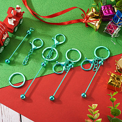 5Pcs Alloy and Brass Bar Beadable Keychain for Jewelry Making DIY Crafts&nbsp;DIY-SW0001-16A