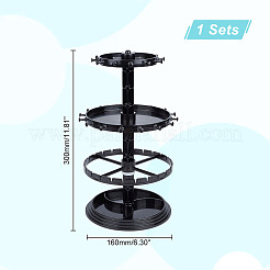 3-Tier Rotatable Round Acrylic Jewelry Display Tower with Tray&nbsp;EDIS-WH0015-13A