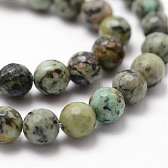 Natural African Turquoise(Jasper) Beads Strands&nbsp;G-D840-15-10mm