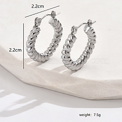 Non-Tarnish 304 Stainless Steel Hoop Earrings&nbsp;YY3113-1