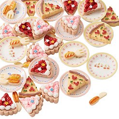 42Pcs 7 Styles Printed Opaque Resin Cabochons&nbsp;RESI-TA0005-27