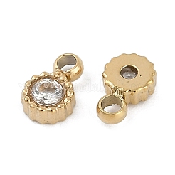 304 Stainless Steel Micro Pave Cubic Zirconia Pendants&nbsp;STAS-I325-024G