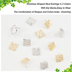 40Pcs 2 Color Alloy Stud Earring Findings&nbsp;FIND-DC0001-97