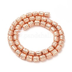 Electroplated Natural Lava Rock Beads Strands&nbsp;G-G984-15RG