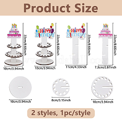2Pcs 2 Styles Wood 3-Tier Cupcake Stand&nbsp;DIY-DC0003-99