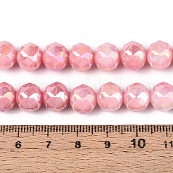 Anti-Tarnish Electroplate Glass Beads Strands&nbsp;LS-GLAA-N010-10mm-04