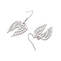 304 Stainless Steel Angel Wing Dangle Earrings&nbsp;EJEW-JE06389
