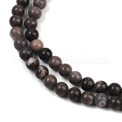 Natural Plum Blossom Jasper Beads Strands&nbsp;G-F591-23-6mm
