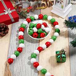 300Pcs 3 Colors Painted Natural Wood Beads&nbsp;WOOD-SZ0001-05