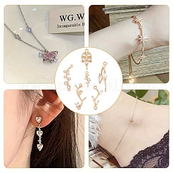 5Pcs Brass Micro Pave Cubic Zirconia Links Connectors&nbsp;KK-YW0003-30