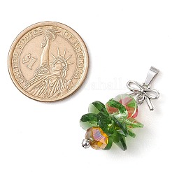 Brass & Glass & Alloy Pendants&nbsp;PALLOY-JF02996