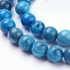 Natural Map Stone/Picasso Stone/Picasso Jasper Beads Strands&nbsp;G-F520-43-8mm