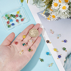 30Pcs Millefiori Glass Pendants&nbsp;PALLOY-AR00046