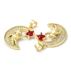 Eco-Friendly Brass Micro Pave Cubic Zirconia Pendants&nbsp;KK-Q775-02G