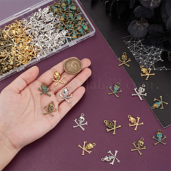 120Pcs 4 Colors Tibetan Style Alloy Pendants&nbsp;FIND-PH0022-99