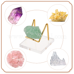 2Pcs 2 Colors Square Transparent Acrylic Mineral Crystal Display Stands&nbsp;ODIS-FG0001-60A