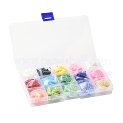 180G 15 Colors Glass Seed Beads&nbsp;SEED-JQ0003-01B-3mm