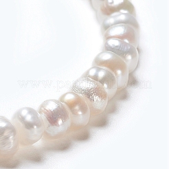 Natural Cultured Freshwater Pearl Beads Strands&nbsp;X-PEAR-I004-07B-01A