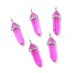 Faceted Bullet Glass Pointed Pendants&nbsp;KK-E282-P