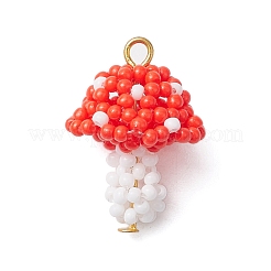 Seed Beads Beaded Charms&nbsp;PALLOY-MZ00339