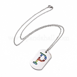 Pride Style 201 Stainless Steel Pendant Necklaces&nbsp;NJEW-F288-04A-P