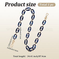 Oval Resin Link Purse Chains&nbsp;FIND-WH20006-62B