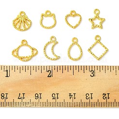 32Pcs 8 Styles Zinc Alloy Open Back Bezel Pendants&nbsp;PALLOY-FS0001-02