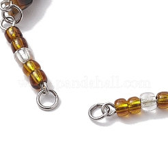 Natural Tiger Eye Chips & Handmade Seed Beads Bracelet Making&nbsp;AJEW-MZ00001-02
