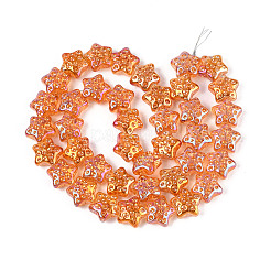 Electroplate Transparent Glass Beads Strands&nbsp;EGLA-N020-02C