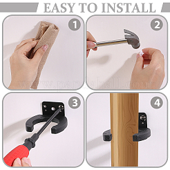 8Pcs Cold Rolled Steel & Rubber Hook Hangers&nbsp;AJEW-GA0011-18