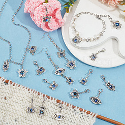 4 Sets Evil Eye Pendant Decorations&nbsp;HJEW-NB0001-68