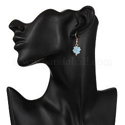 Alloy Enamel Clover Dangle Earrings&nbsp;EJEW-JE06600