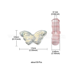 Transparent Spray Painted Glass Beads&nbsp;GLAA-YW0001-56