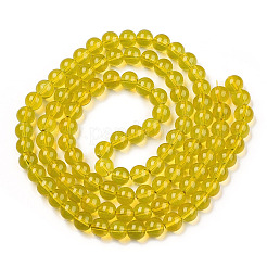 Baking Paint Glass Beads Strands&nbsp;DGLA-Q023-8mm-DB29-01