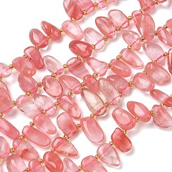 Cherry Quartz Glass Beads Strands&nbsp;G-P604-A10-01