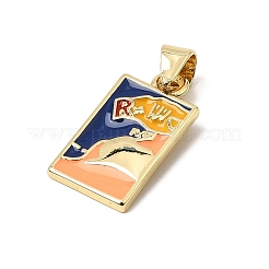 Brass Enamel Pendants&nbsp;KK-CBACA9B-02G-G