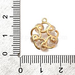 Brass Micro Pave Cubic Zirconia Pendants&nbsp;KK-B152-19G