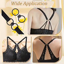Ring Plastic Front Closure Bra Hook&nbsp;FIND-WH0291-30