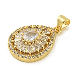 Rack Plating Brass Pave Cubic Zirconia Pendants&nbsp;KK-U029-28G-07