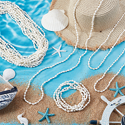 Natural Shell Beaded Long Necklaces for Women&nbsp;AJEW-WH0460-131A