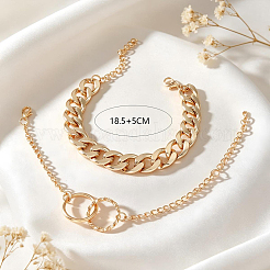 Iron and Zinc Alloy Chain Multi-Strand Bracelet Sets&nbsp;NI2300-1