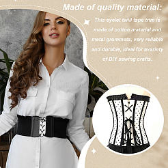 5 Yards Cotton Ribbons with Eyelet Rings&nbsp;OCOR-GA0001-77C