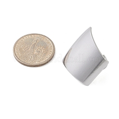 Anti-Tarnish 304 Stainless Steel Trapezoid Open Cuff Rings&nbsp;RJEW-M047-01P